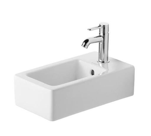 Köp Duravit Vero Tvättställ 25x45 cm m/Kranhål m/Bräddavlopp m/Wondergliss