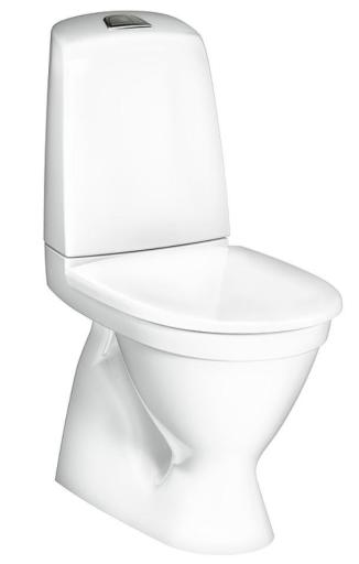 Köp Gustavsberg Nautic 1500 golvstående toalett m/dolt s-lås, standard sits & hygienic flush - Till skruvning