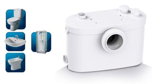Köp Sanipro Up avloppspump för duschrum med golvstående toalett