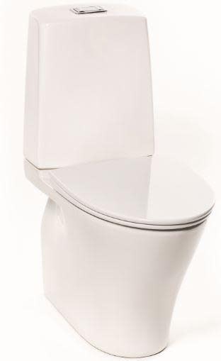 Köp IDO Glow rimfree golvstående toalett till limning (p-lås) - Hårdsits m/soft close