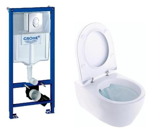 Köp Toalett paket med Ifö Icon vägghängdtoalett och grohe cistern