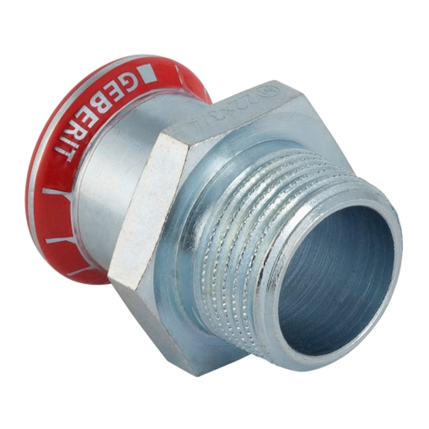 Kob Geberit Mapress forzinket overgangsnippel t/varmeanl?g 22 mm x 1/2 ...