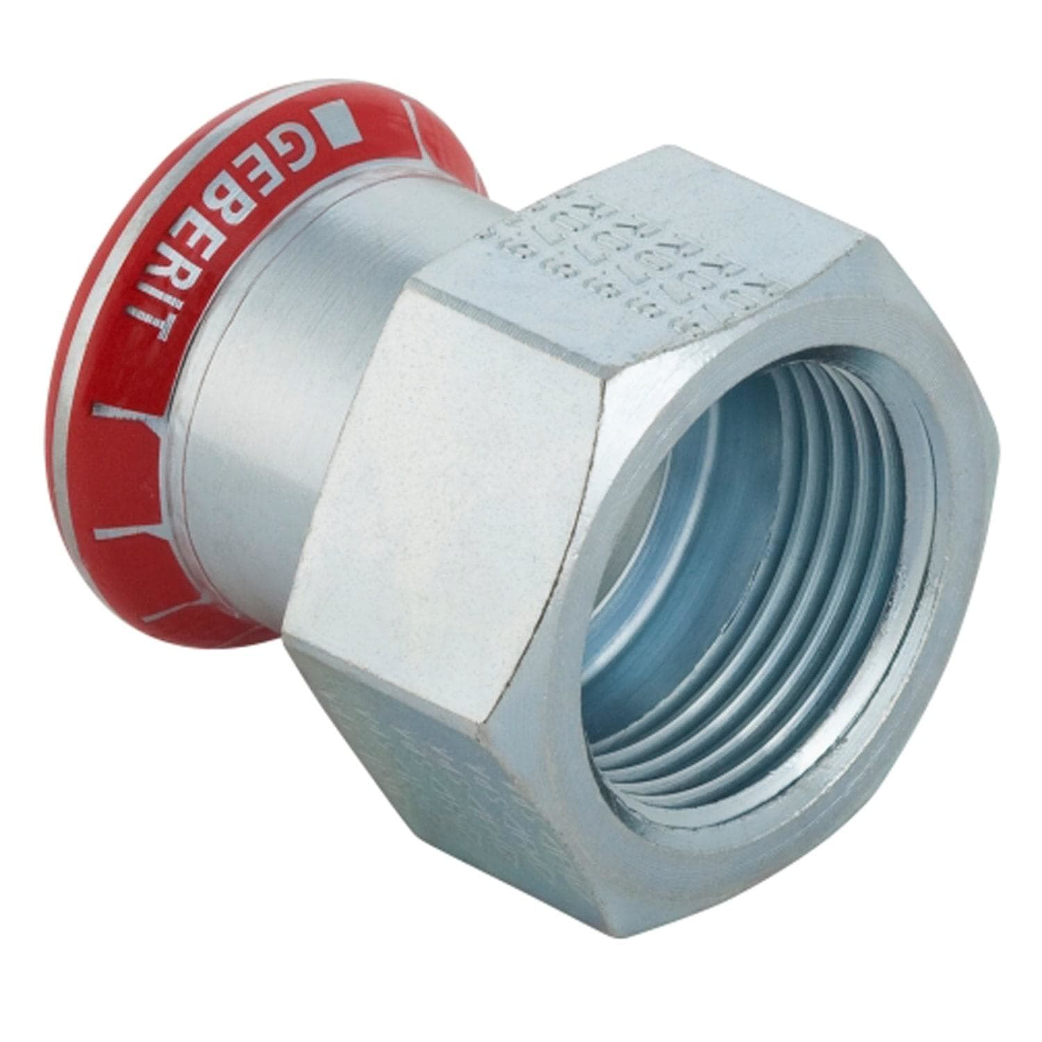 Kob Geberit Mapress forzinket overgangsmuffe t/varmeanl?g 22 mm x 3/4 ...