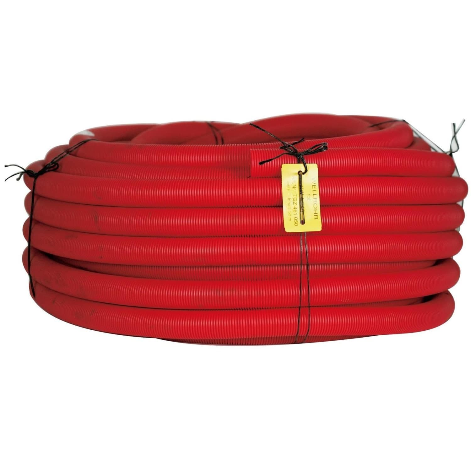 Kob Kabelror med muffe 40/32 mm, Korrugeret/glat, 50 meter, Rod 199595040