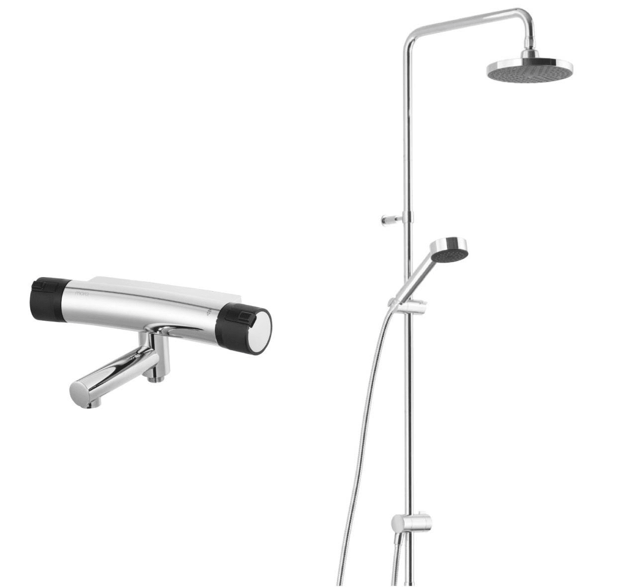 Köp Mora MMIX Shower System S5 Takduschse m/Mora MMIX T5 Care