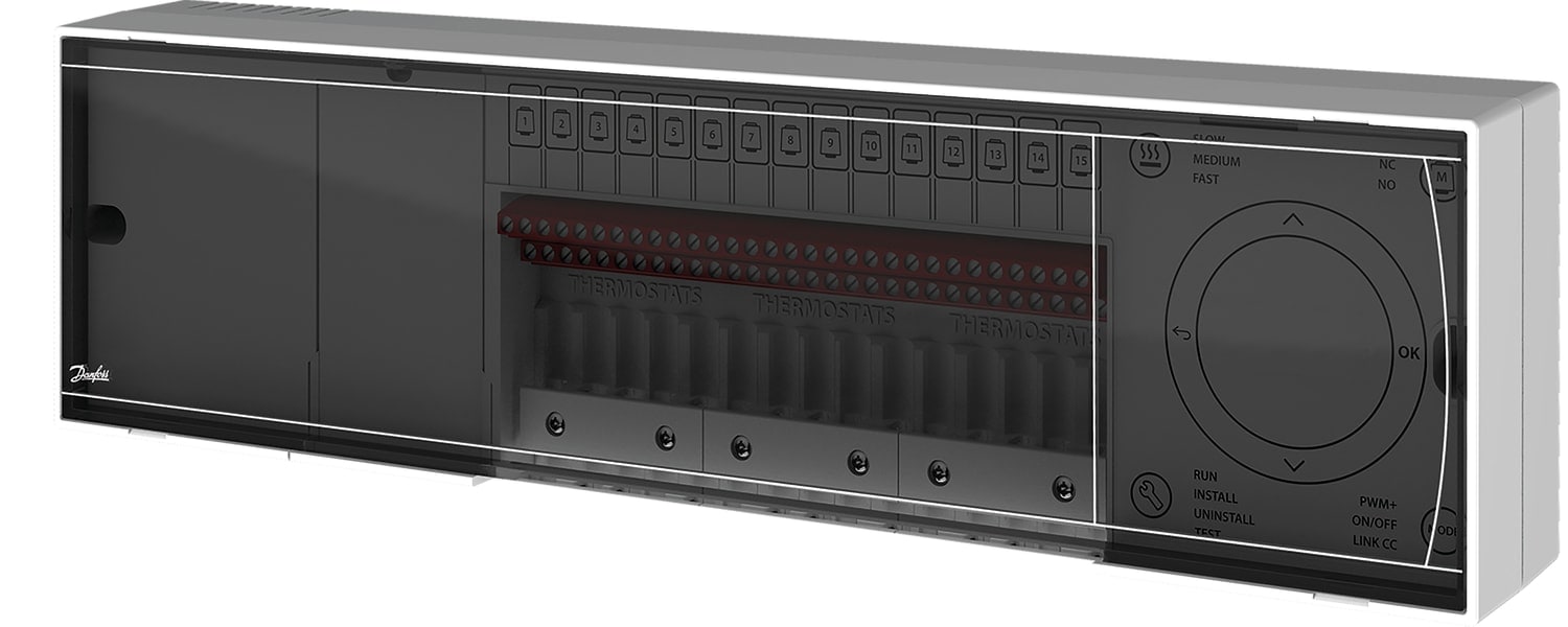 Kob Danfoss Icon gulvvarmemaster med 15 udgange, 24V 460970515