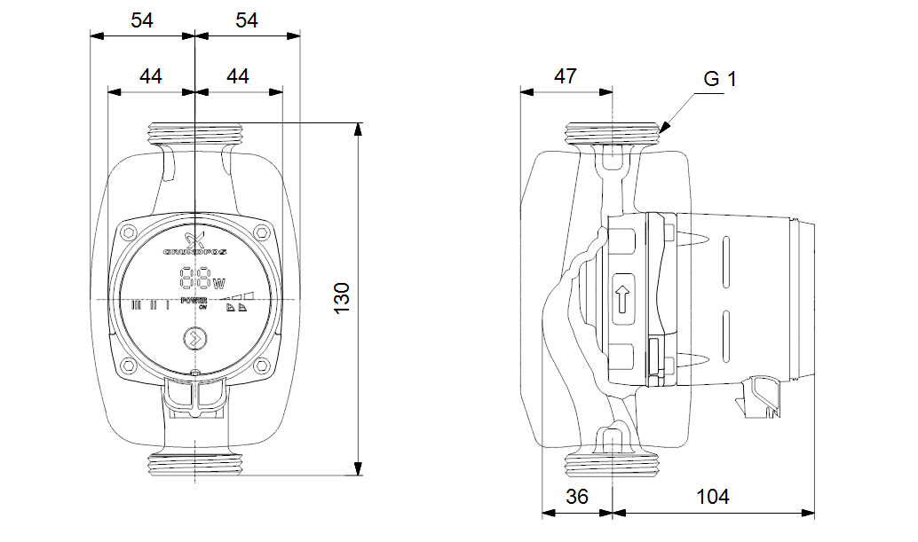 Bomba Circuladora Grundfos Alpha1 L 15-40 | 1x230V | Para Calefacción Y Agua Caliente | Alta Eficiencia