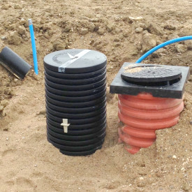 Komplet målerbrønd Ø400 mm - m/40 mm ventilsæt og kontraventil