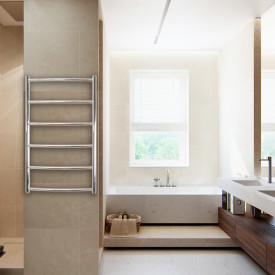 Kriss Sino håndkletørker, el, 43x65 cm, poleret rustfrit stål