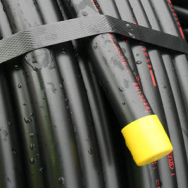 200 meter Wavin jordvarmerør, 40 mm, PE80, PN6, sort/rød