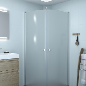 Dansani Match dusjdør, modell E, 72 cm, frostet glass, satin profil