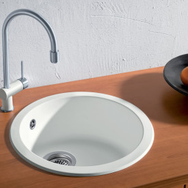 Blanco Rondo UX kjøkkenvask, Ø45 cm, hvit