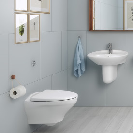 Gustavsberg Estetic 8330 vägghängd toalett, utan spolkant, rengöringsvänlig, vit