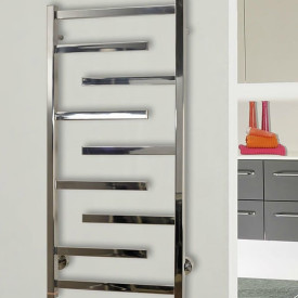 Kriss Luna håndkletørker, el, 50x100 cm, poleret rustfrit stål