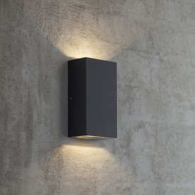 Nordlux Rold Square utelys vegg, sort