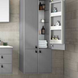 Gustavsberg Graphic högskåp, 30x165 cm, grå