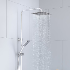 Gustavsberg Square Dusjsett m/Hodedusj & Hånd-Dusj, Krom