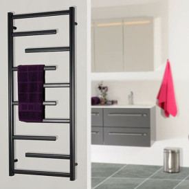 Kriss Sirius håndkletørker, kombi, 50x116,9 cm, sort