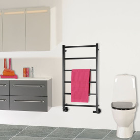 Kriss Polaris håndkletørker, kombi, 50x80 cm, sort