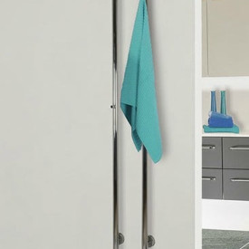 Kriss Duo håndkletørker, el, 19x148 cm, poleret rustfrit stål