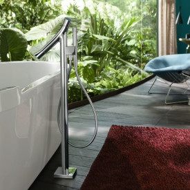 Axor Starck Organic badkarsblandare med duschset, krom