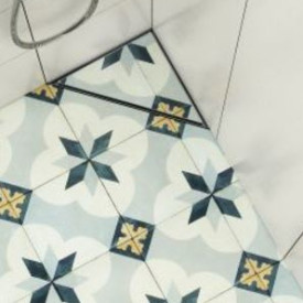 Purus Corner Tile Insert, komplett paket m/75 mm gavelutlopp