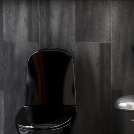 Gustavsberg Estetic toalettsits, soft close, avtagbar, svart