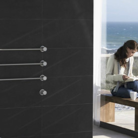 Vola handdukstork T39, el, 3 stänger, børstet krom