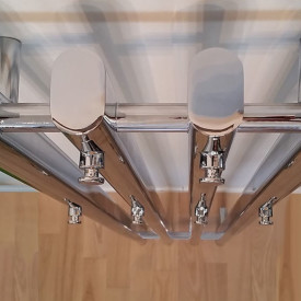 Kriss Vega håndkletørker, kombi, 25,7x142 cm, krom