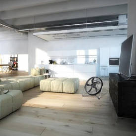 Gulvvifte Yucon II Ø50 cm