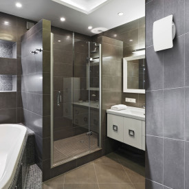 Nobø Fan NHTS med timer og hygrostat, firkantet