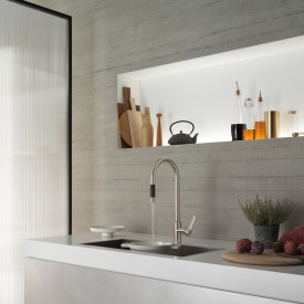 Dornbracht Tara Ultra køkkenarmatur, udtrækstud, krom