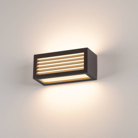 SLV Box-L udendørs væglampe, antracit