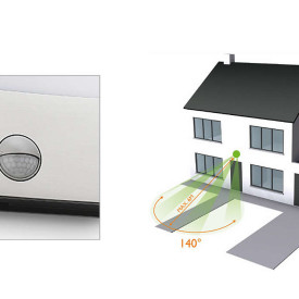 Philips myGarden Raccoon vegg utelys med sensor, stål