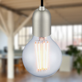 Halo Design E27 fatning, børstet stål