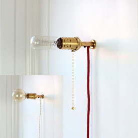 Retro vegglampe, messing