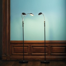 Halo Design Vegas golvlampa, borstad stål