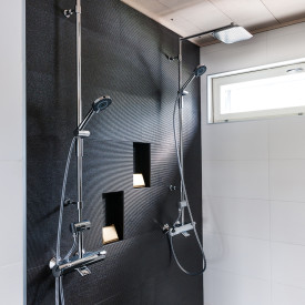 Oras Optima 7193 badekararmatur med dusjsett, krom