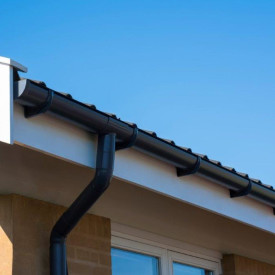 Plastmo nedløbsrør 75 x 3000 mm, grafit