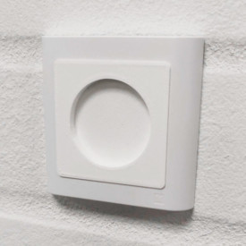 Indsats til smart button med LK Fuga Soft design ramme, hvid