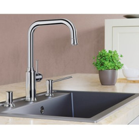 Blanco Livia-S kjøkkenarmatur, uttrekkbar tut, krom