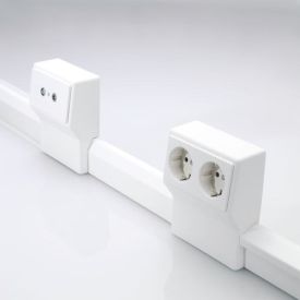 2 meter Rehau fodpanel, SL 20/110 mm, hvid