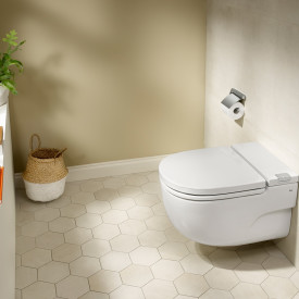 Roca Meridian væghængt toilet, integreret vandtank, hvid