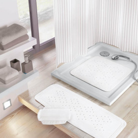 Kleine Wolke Arosa halkmatta, 55x55 cm, grå