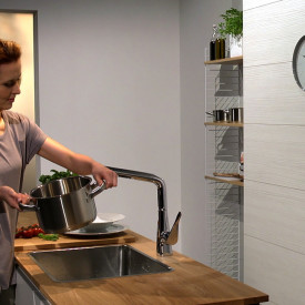 Hansgrohe Metris Select 320 køkkenarmatur, krom