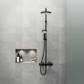 Oras Nova 7402 komplett dusjsett, matt sort