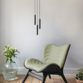 Umage Chimes klyngelampe, sort tre