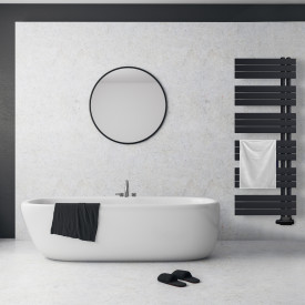 Kriss Stella håndkletørker, kombi, 60x131 cm, matt sort