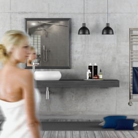 Kriss Venus håndkletørker, kombi, 50x117 cm, børstet rustfrit stål