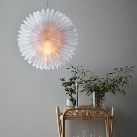 Markslöjd Solina julestjerne med lys, 60 cm, hvid